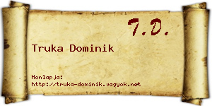 Truka Dominik névjegykártya